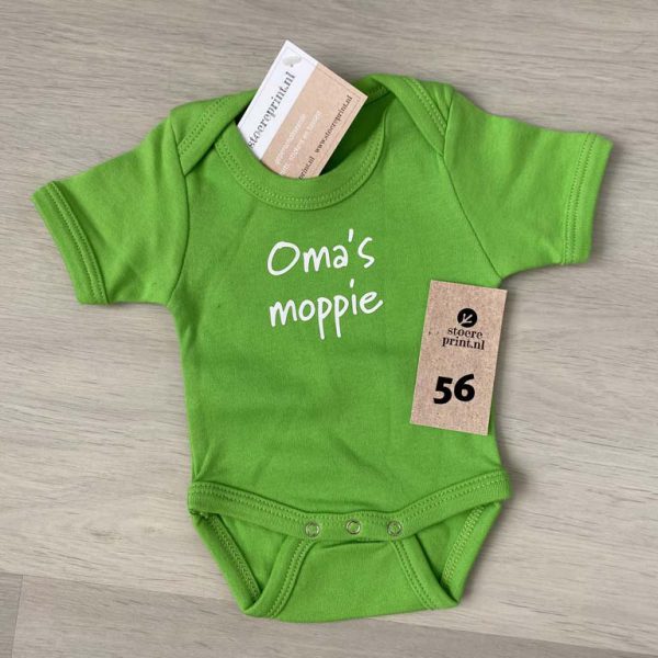 Romper groen - maat 56 <br>"oma's moppie"
