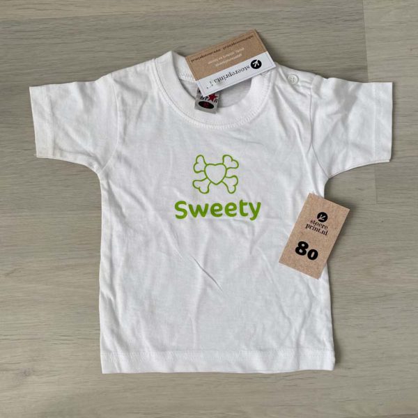 Shirt wit - maat 80 <br>"sweety hart"