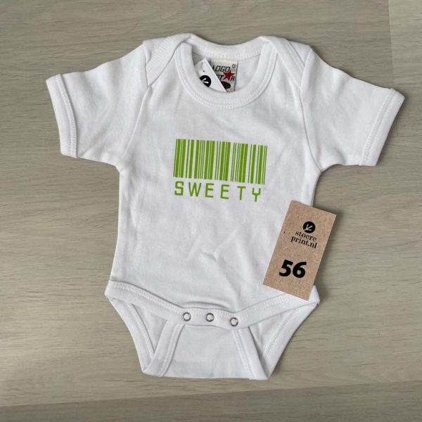Romper wit - maat 56 <br>"sweety"
