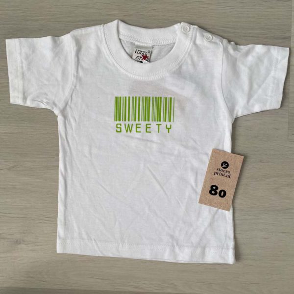 Shirt wit - maat 80 <br>"sweety"