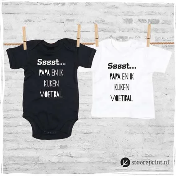 ssst papa en ik kijken voetbal